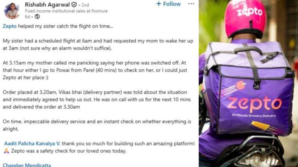 Zepto at 3 A.M. Saves Mumbai Woman’s Early Morning Flight