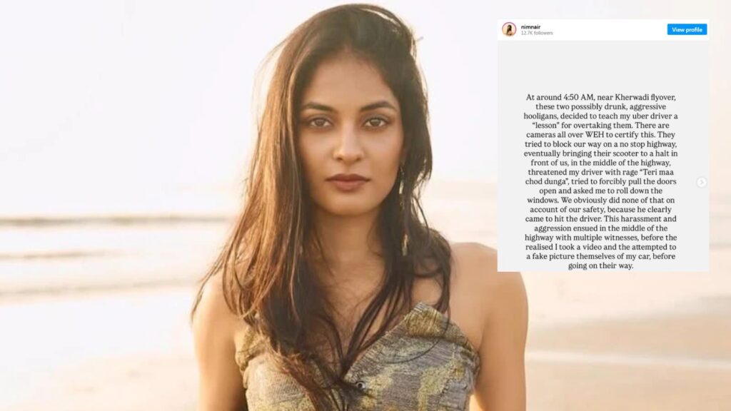 Actor Nimisha Nair Faces Road Rage Harassment on Mumbai Highway