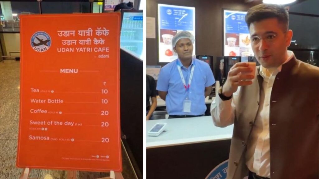 Raghav Chadha Applauds ₹10 Tea, ₹20 Snacks at Mumbai Airport Cafe