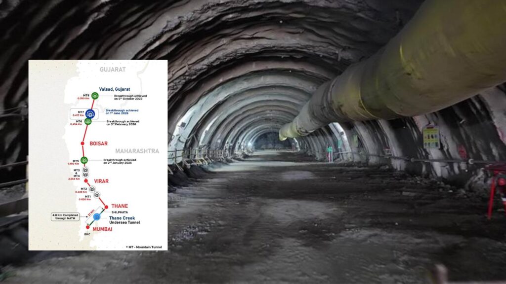Bullet Train Project Achieves Another Milestone as Third Tunnel Breakthrough Completed in Palghar