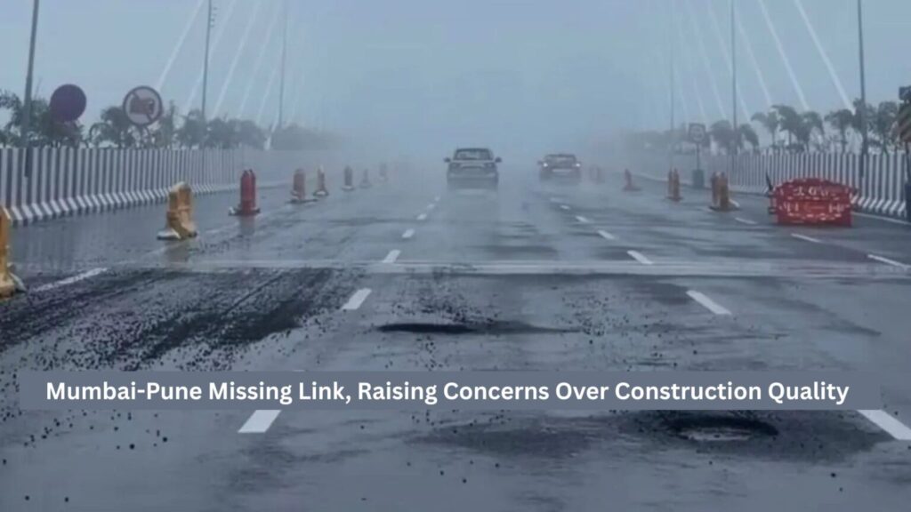 Potholes Appear on Mumbai-Pune Expressway’s New Missing Link Bridge
